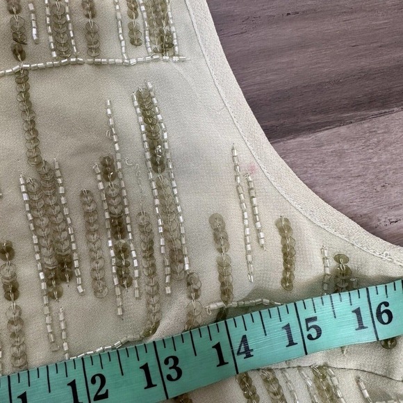 NWT Mac Duggal Beaded Sheath Midi Dress Women's Sleeveless Green Size 8 - Picture 10 of 14